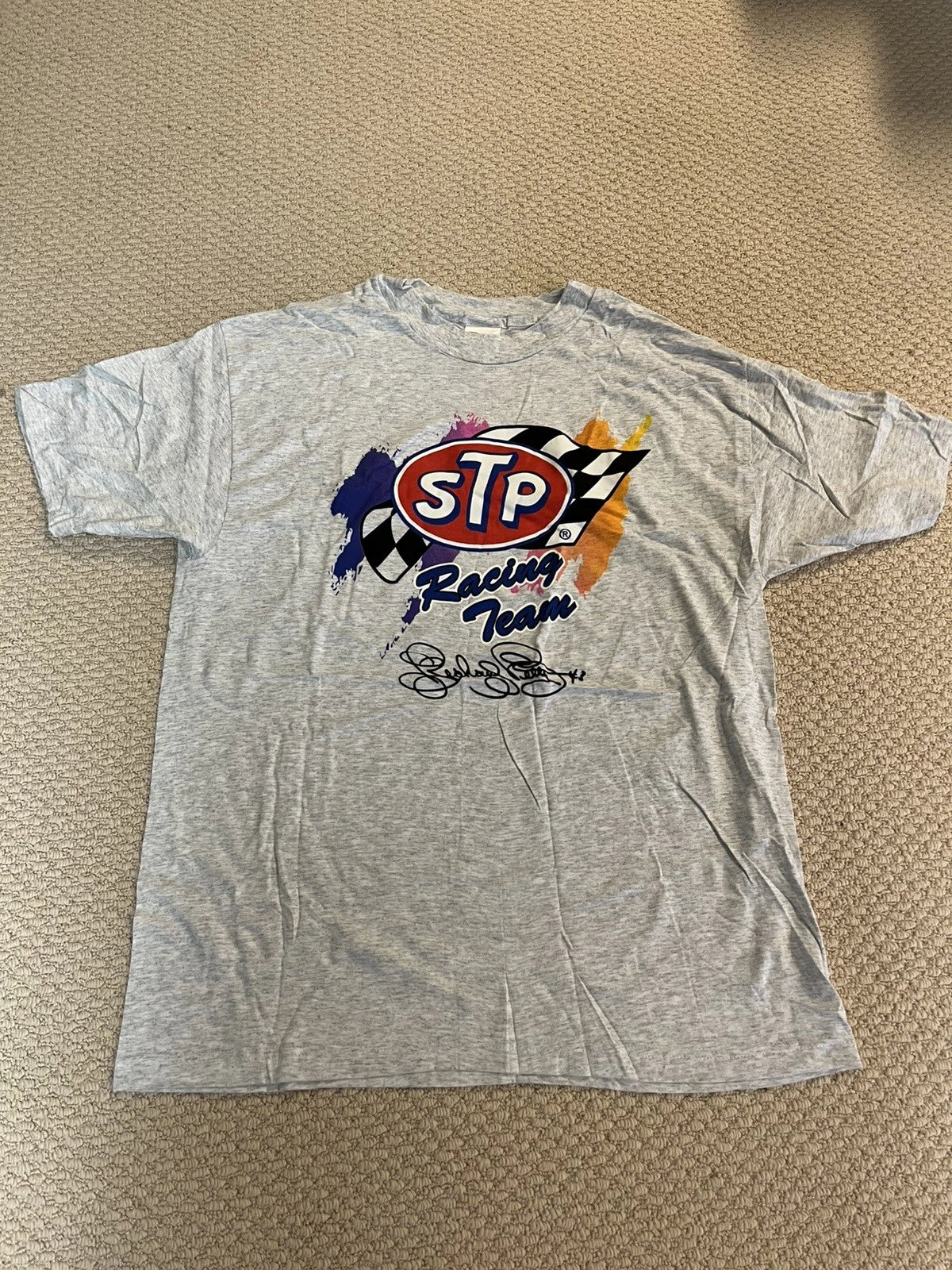 VTG 90s Richard Petty STP Racing Team T-Shirt Hanes Heavyweight  L New In Bag