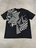 Vintage Y2K Volcom Stone All Over Print T Shirt Black X-Large Skate Surf 2000s