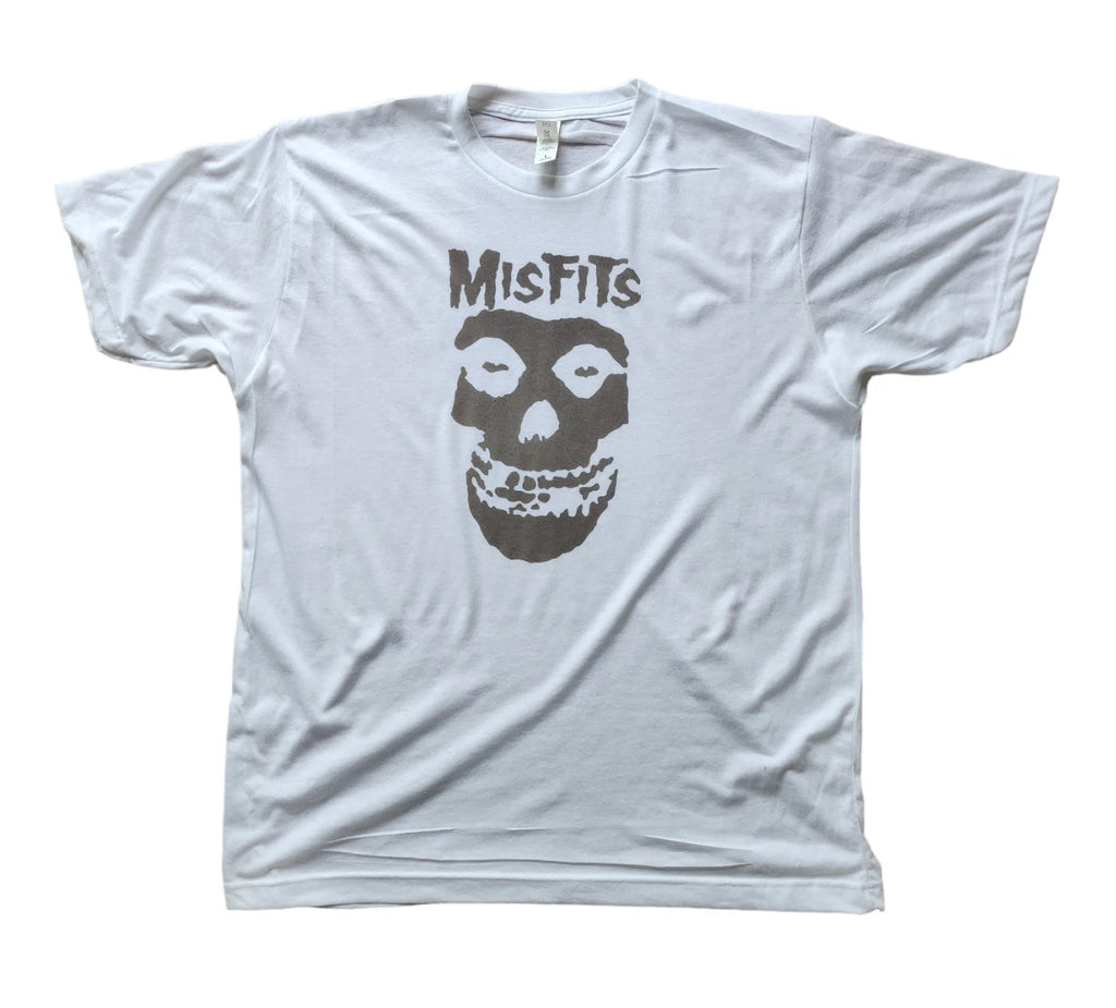 MISFITS MEN LOGO WHITE T SHIRT black logo