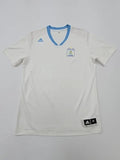 Adidas Men White Player ID V-Neck Jersey Size M Breathable Regular Fit