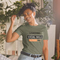 "Loading… Social Skills" Funny Introvert T-Shirt – Quirky & Relatable
