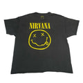 NIRVANA Official Smiley Face Short Sleeve Black T-Shirt - Size 2XL