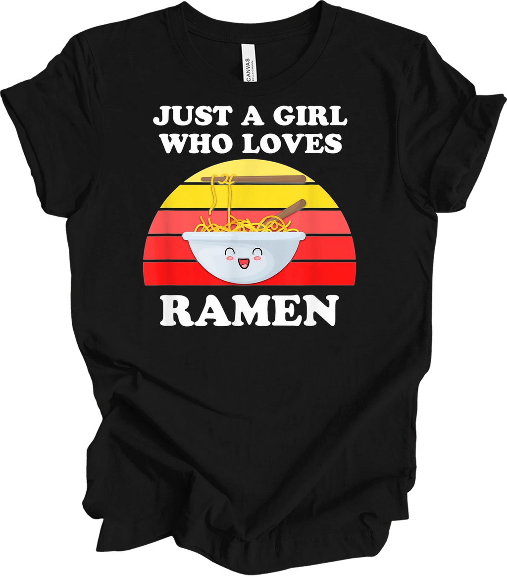 Just A Girl Who Loves Ramen Cute Retro Ramen Noodles Kawaii Japanese Food Gift