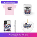 Custom Pet Paw Gift Set Shirt Mug Phone Case Ornament Personalized Name Bundle