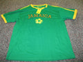 Jamaica Soccer Shirt Adult XL Green Graphic Casual Gear Sewn name & ball NEW