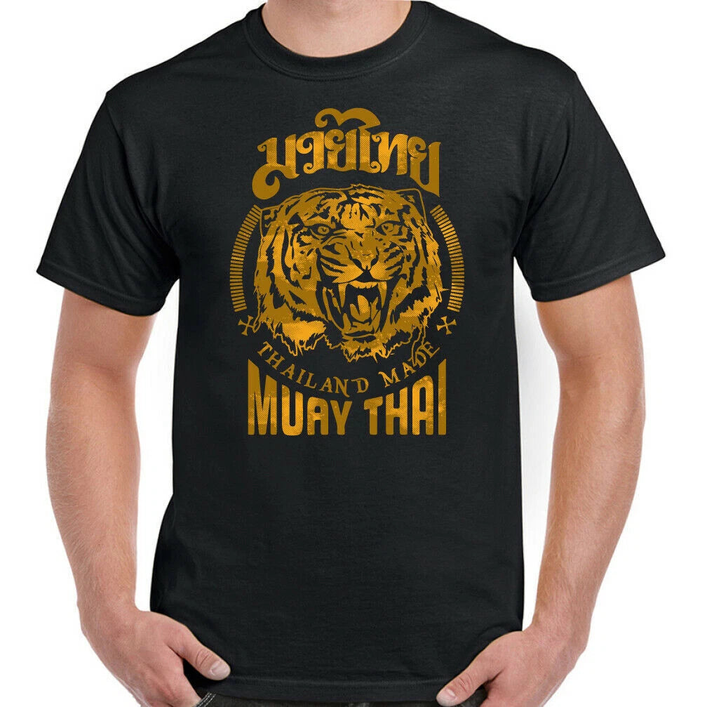 MUAY THAI T-SHIRT MMA UFC Martial Arts Training Top Gym TIGER Shorts Gloves Mens