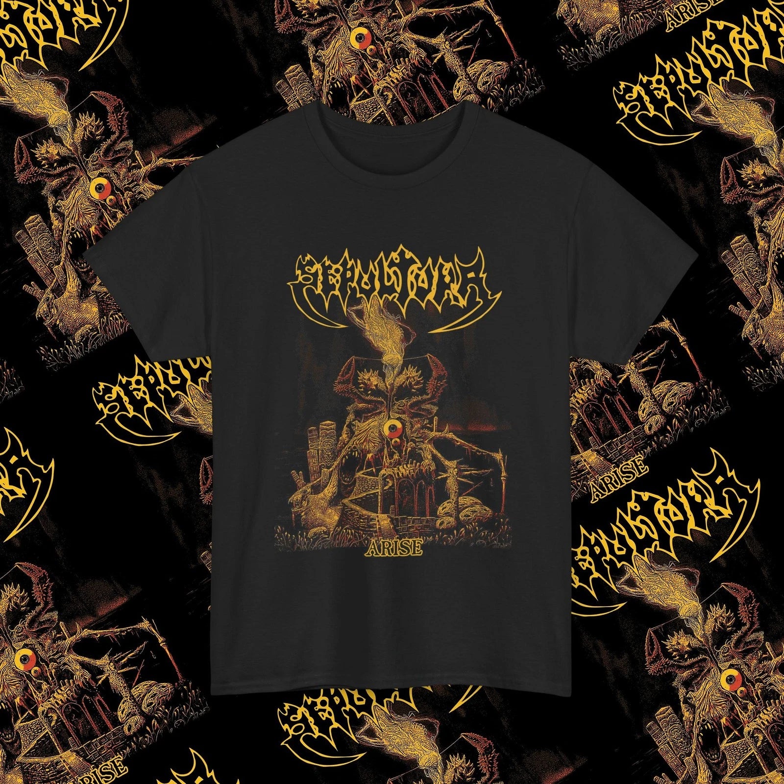 Sepultura "Arise" Vintage Style Original Logo, Death Thrash Metal Band T-Shirt