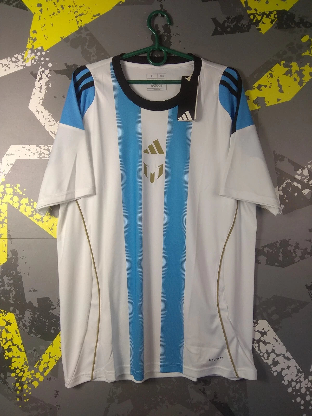 Adidas X Messi Jersey Argentina Team Style Football Soccer Shirt Men Size L ig93