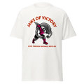 Jaws Of Victory Mens Classic T Shirt Shark Biting Soccer Ball Graphic Cotton Tee