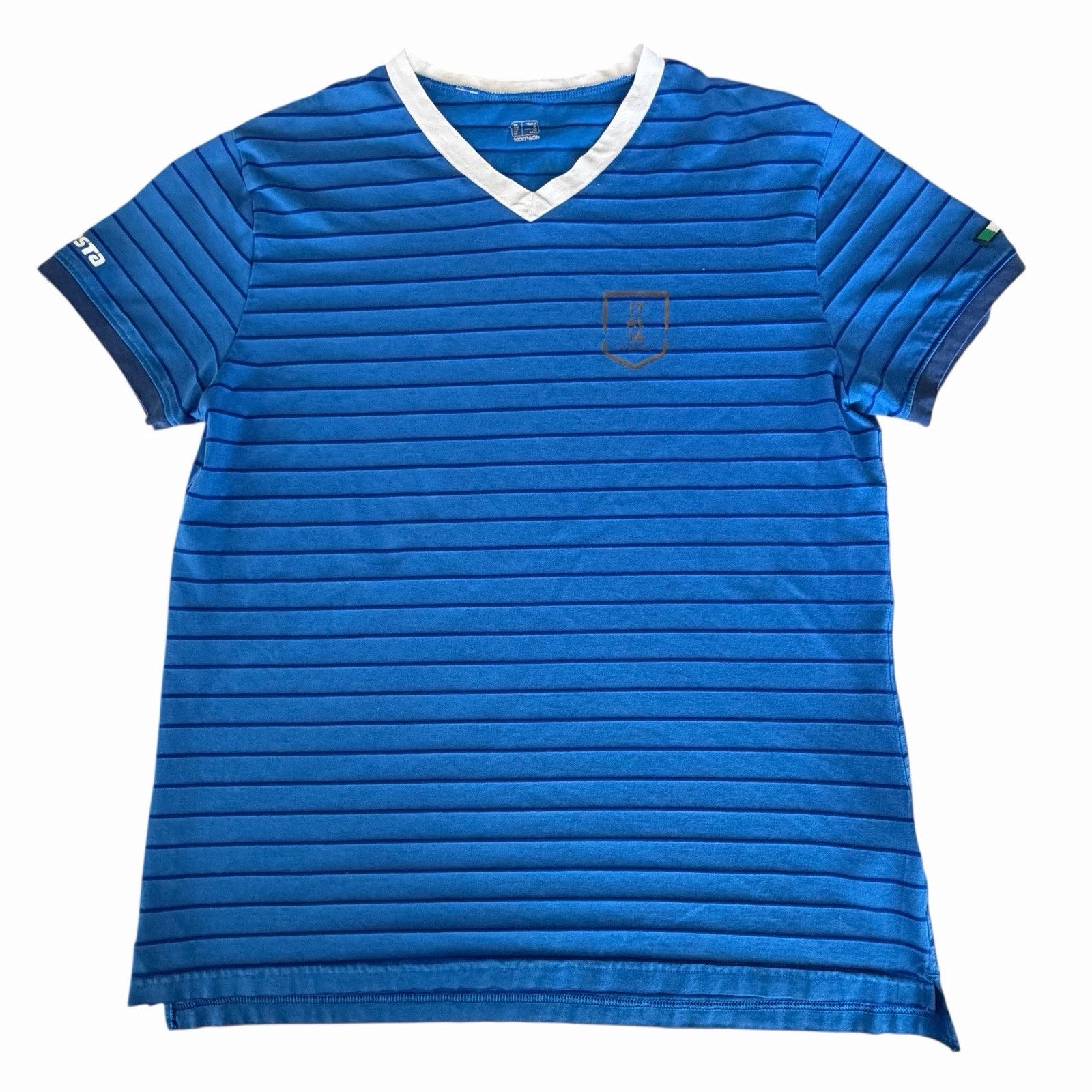 Decathlon Kipsta Italia Football Soccer Shirt Blue Striped Flag Italy Sz Large