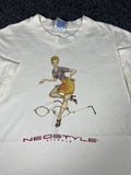 Vintage 90s Neostyle Eyewear Pinup Girl T-Shirt White XL