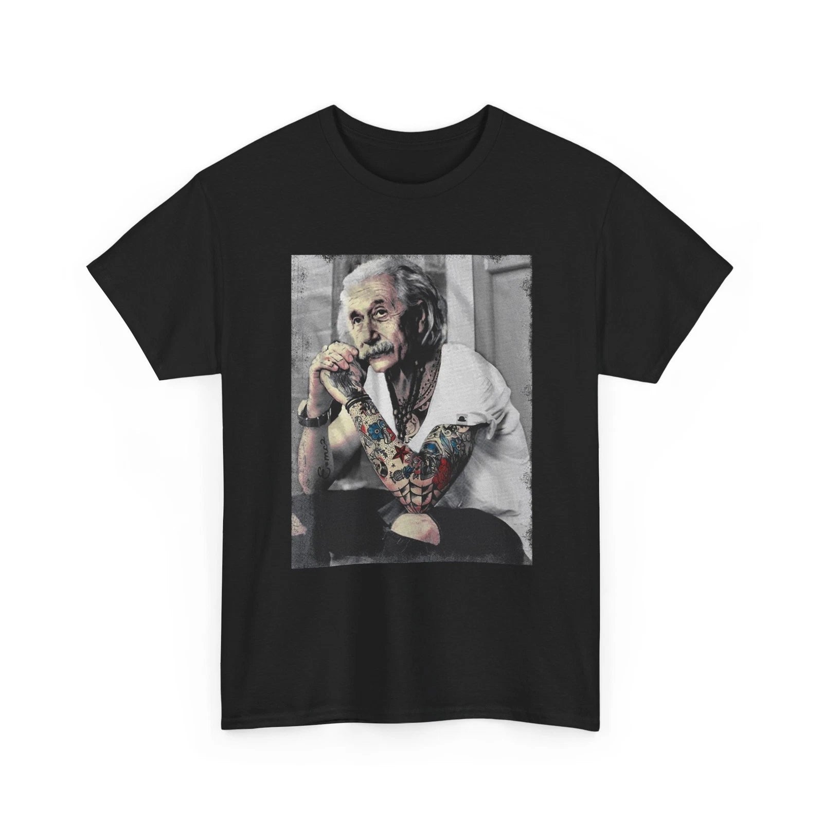 Tattooed Einstein Vintage Vibe T-Shirt Unisex Heavy