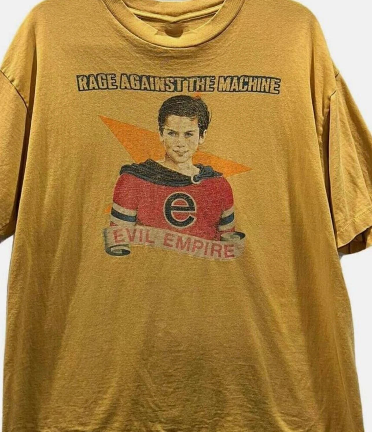996 Rage Against the Machine Evil Empire Shirt Gold Unisex S-5XL (Reprint)