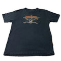Vintage Y2K Rebel With A Cause Jesus Faded Black Biker Shirt Size Large