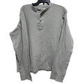 Honest Waffle Henley Shirt Men Large Green Knit Organic Cotton Minimalist Casual
