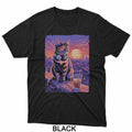 Cool Sunset Dj Cat Headphones Chill Urban Aesthetic T-Shirt