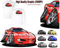 Corvette C5 Series Model Year Speed Ahead DigiRods Cartoon Car T Shirt