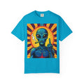 Smoking Alien Illustration T-Shirt | Retro Pop Art