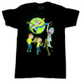 Rick and Morty New Adult T-Shirt - Falling From Portal Morty Multi Mortys