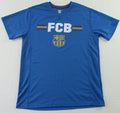 Official FCB Football Club Barcelona Spanish Soccer Sports Blue SS T Shirt Sz L