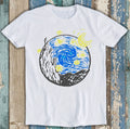 Van Gogh Starry Night Art Cartoon Meme Funny Gift Tee T Shirt 8101