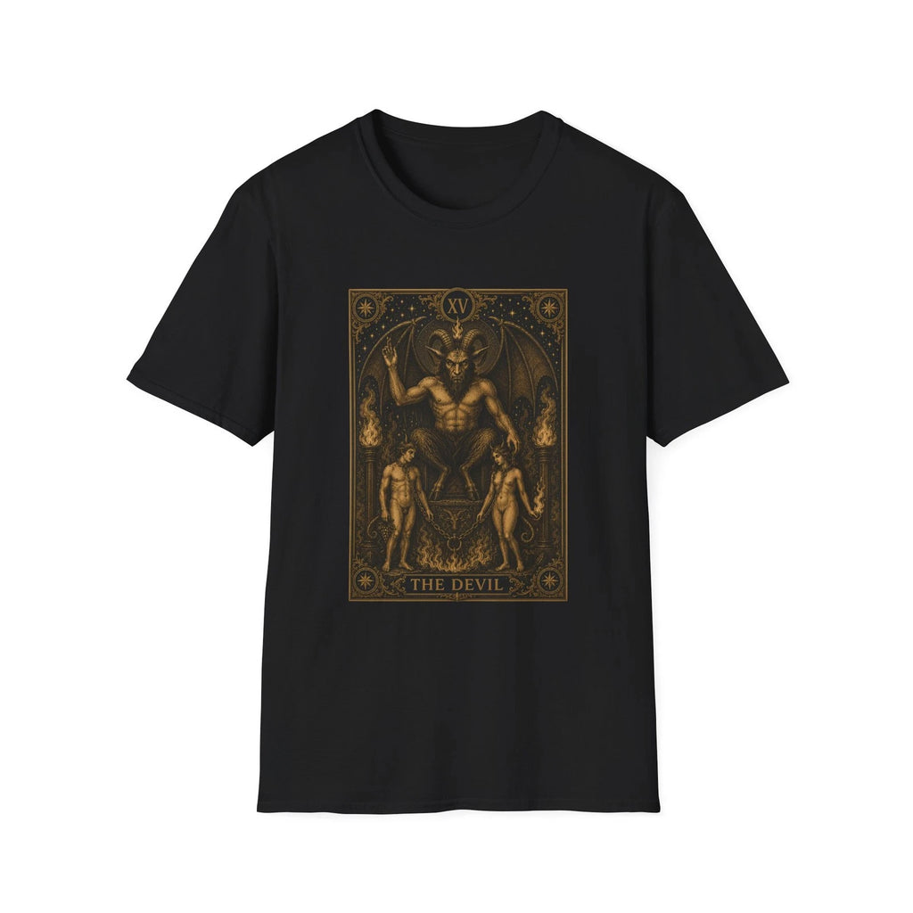 The Devil Tarot T Shirt Occult Baphomet Graphic Tee