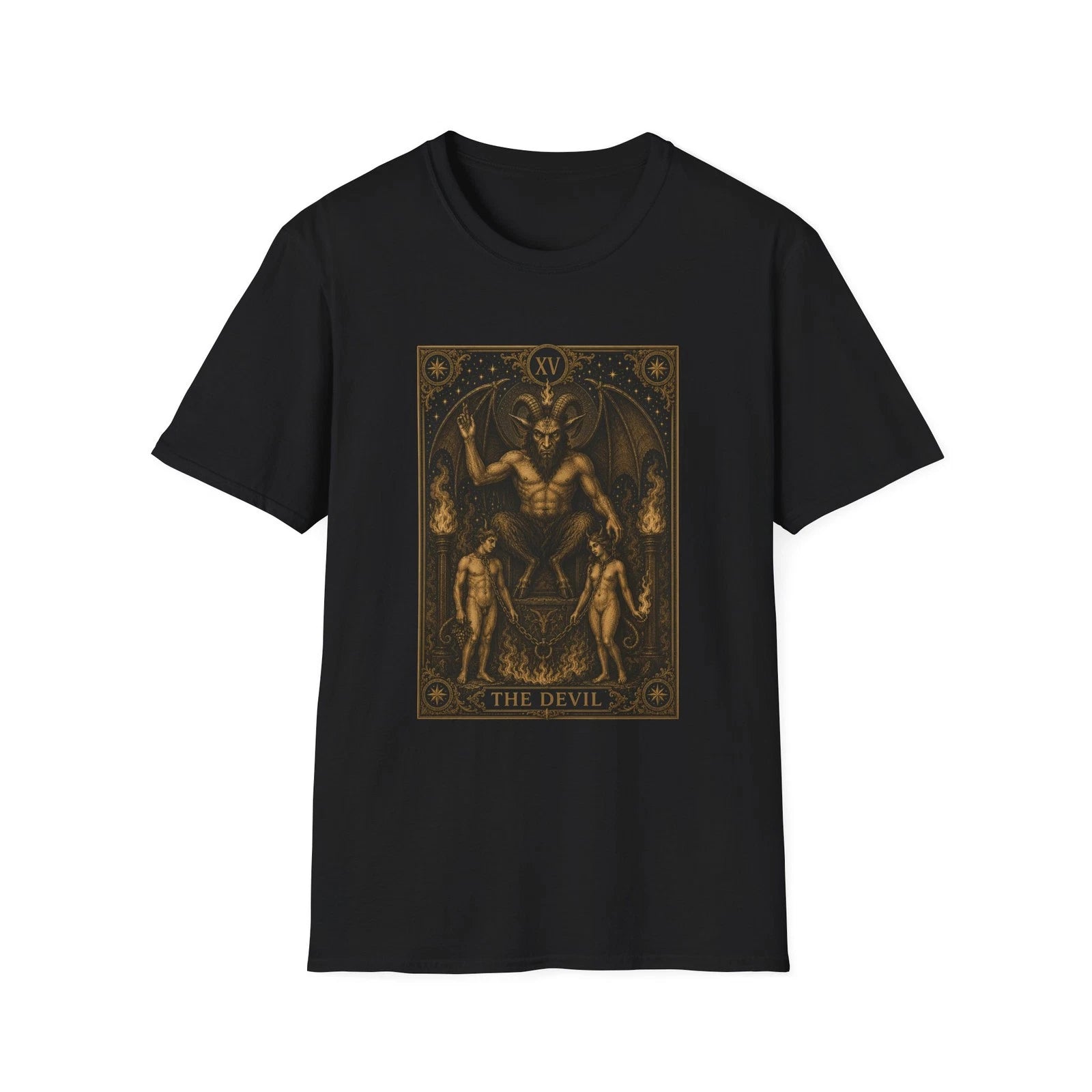The Devil Tarot T Shirt Occult Baphomet Graphic Tee
