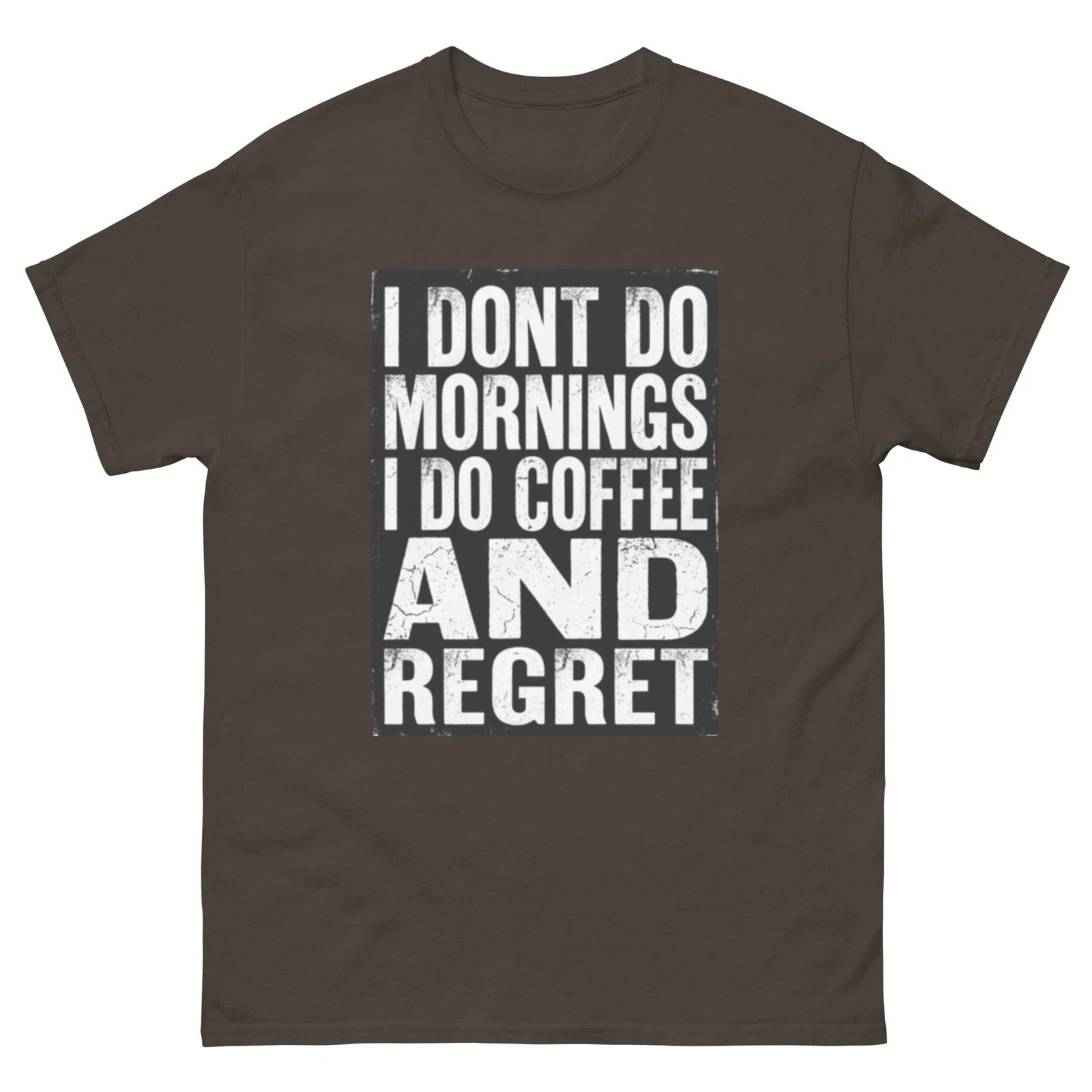 Mens Funny Sarcastic T-Shirt Anti Morning Person Coffee Lover Birthday Gift Tee