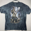 James Ryan Tie Dye T-Shirt Size XL Grunge Skeleton Guitarist Punk Cyber Y2K