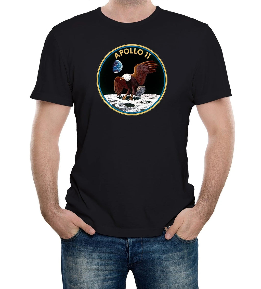 Mens NASA Apollo 11 Mission Crew Badge Logo T-Shirt space science cool