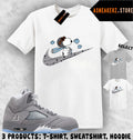 Shirt To Match AJ 5 Wolf Grey 2026 Sneaker Matching Tee Fly S Dog T-Shirt
