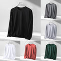 Mens Casual Long Sleeve T Shirt Crew Neck Pullover Tops for Daily Wear