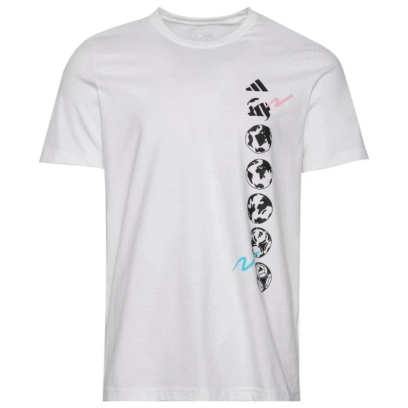 Adidas Earth Ball T-Shirt White Men's 2XL NWT! (JI5608)