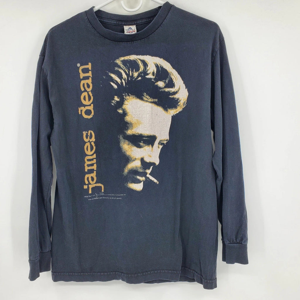 Vintage James Dean Y2K Graphic Long Sleeve Shirt Alstyle Mens Medium Movie Tee