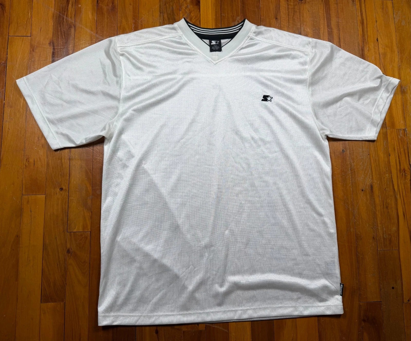 Vintage Starter Mesh Breathable Soccer Football Jersey Style Short Sleeve Large