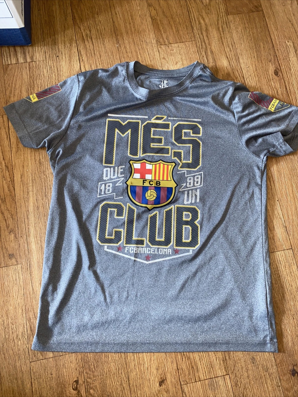 FC Barcelona Mens Shirt Size M Soccer Futbol Mes Que Un Club 7