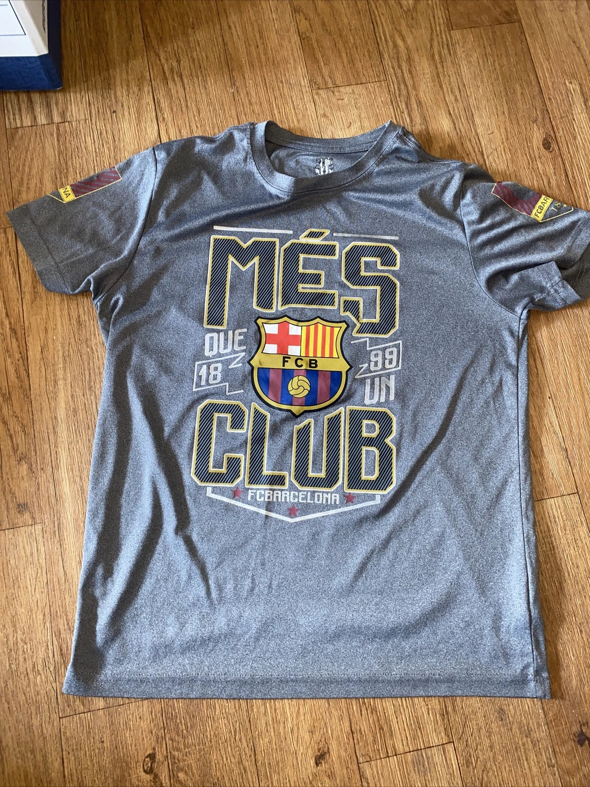 FC Barcelona Mens Shirt Size M Soccer Futbol Mes Que Un Club 7