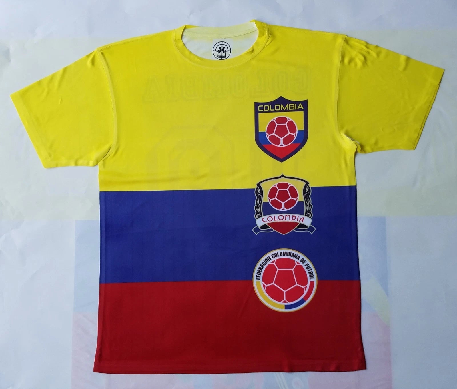 Colombia Soccer logo dry fit T shirt futbol world cup
