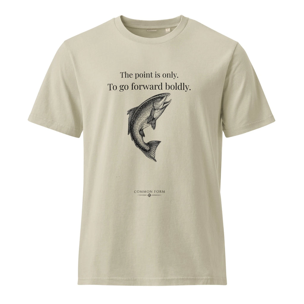 Minimalist Unisex Salmon T-Shirt - Go Forward Boldly - Common Form
