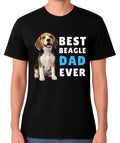 Best Beagle Dad Ever T-Shirt Cute Hunting Dog Lover Father Men’s Tee