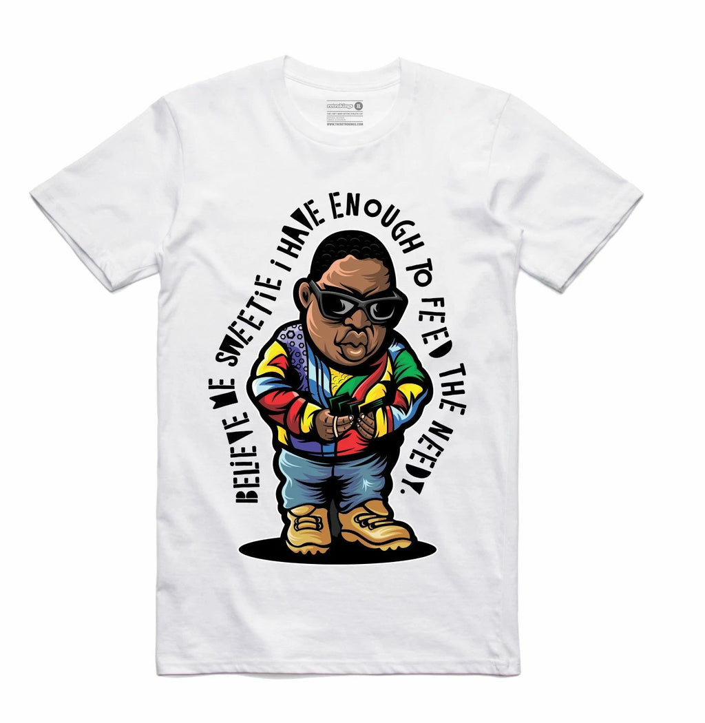 NEW Streetwear on Demand NOTORIOUS BELIEVE ME WHITE Tee Shirt SMALL-3XLARGE