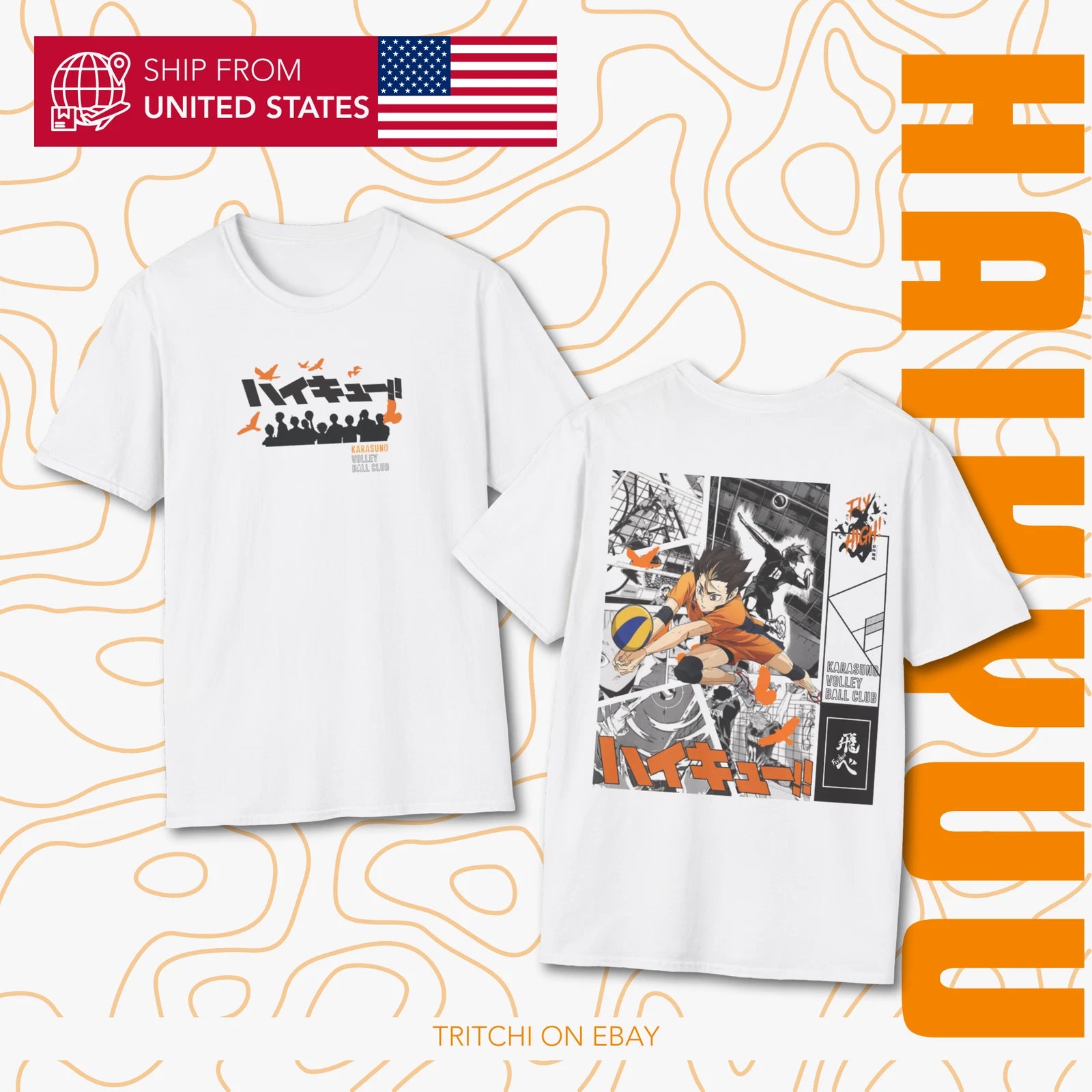 Haikyuu Volleyball Tee Crewneck Anime T Shirt Streetwear Style