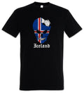 Iceland Football Skull I T-Shirt icelandic Soccer Flag Banner World Championship