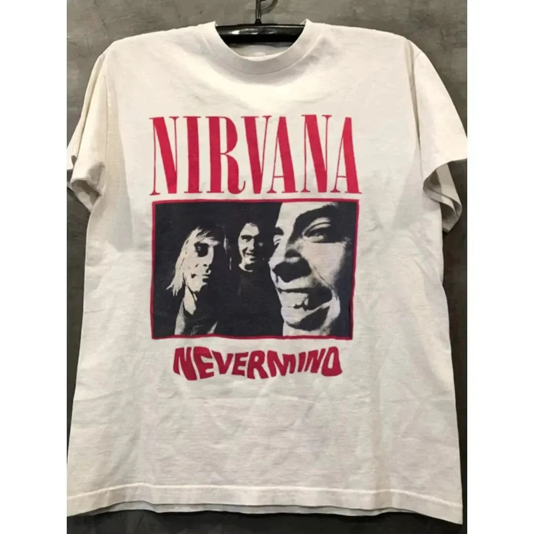 Nirvana Nevermind Band T Shirt Australian Tour Dates Cotton Graphic Rock Grunge