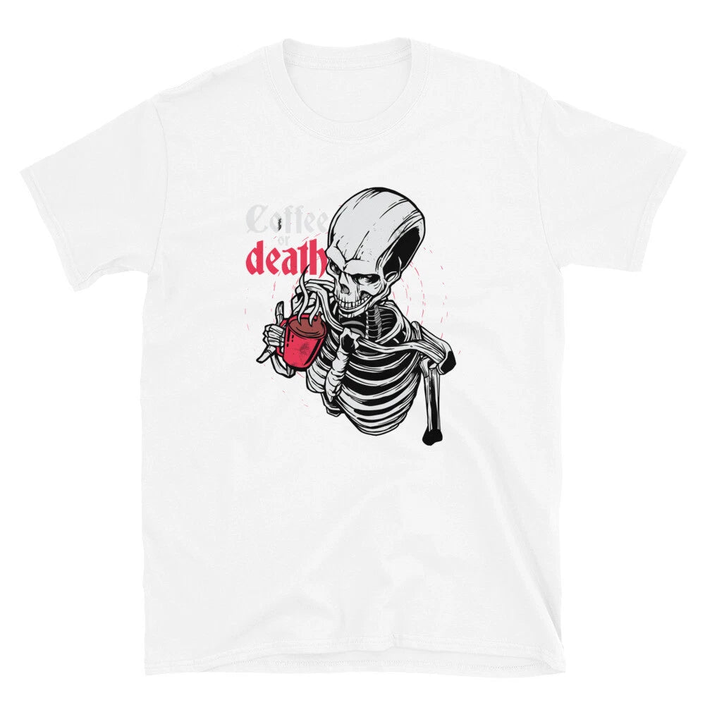 Coffee Or Death Funny Halloween T-Shirt