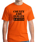County Jail Inmate T Shirt Halloween Costume Tee Prison Funny T-shirt S-XXXL
