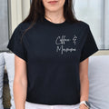 Coffee and mammo pocket Unisex T-shirt Mammo tech tee Black Navy Dark Heather