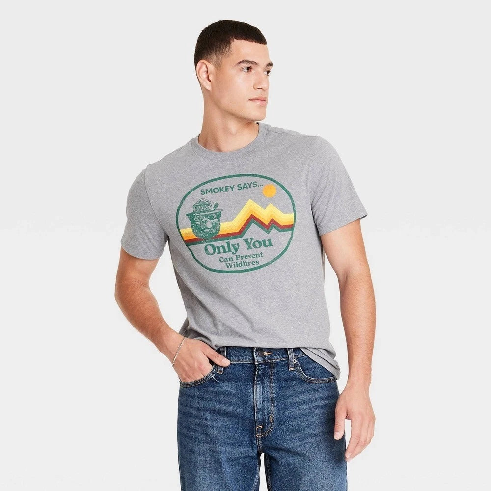 Goodfellow & Co Men's Short Sleeve Graphic Tee Shirt X-LARGE Smokey Bear Says