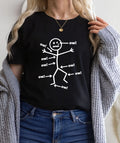 Funny “Ow!” Stick Figure T-Shirt, Pain Humor Graphic Tee, Sarcastic Meme Shirt