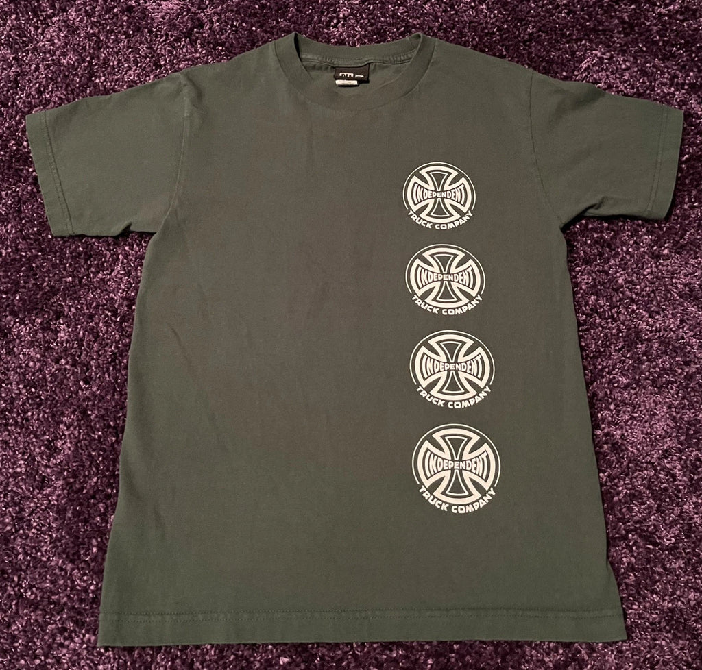 Men’s Y2K Vintage NHS Independent Truck Company Cotton T-shirt Dark Green Small